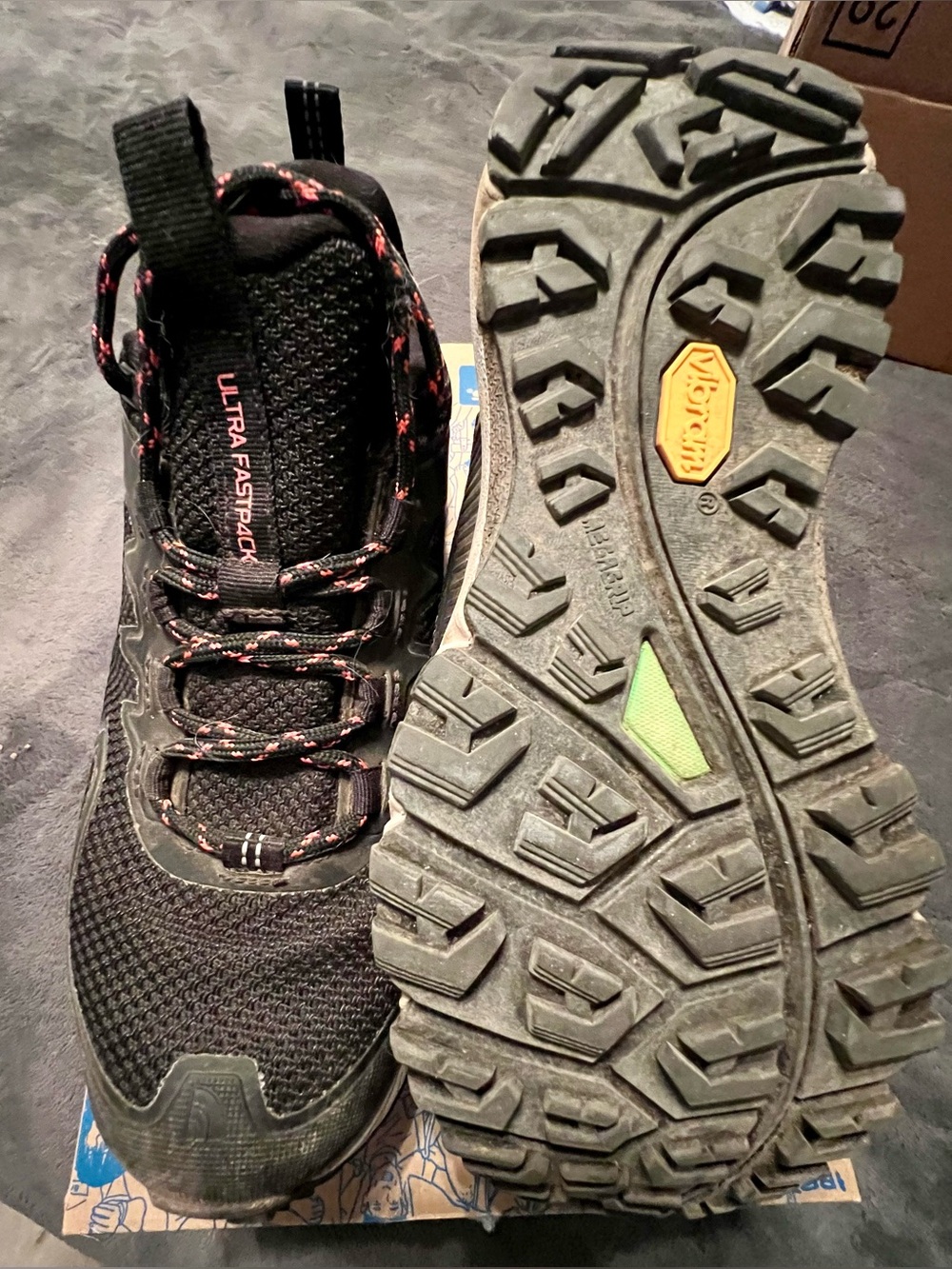 The North Face Women's Black Athletic Trail Shoes with Pink Accent